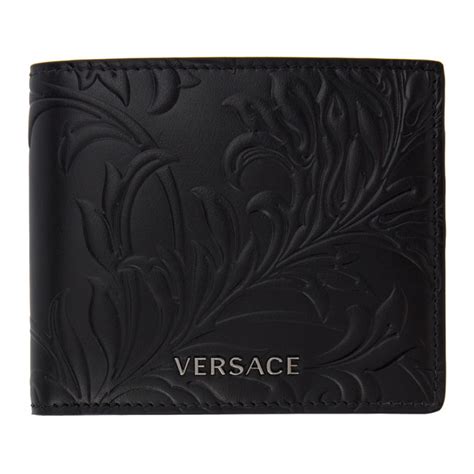 versace black zip around wallet|versace bifold wallet.